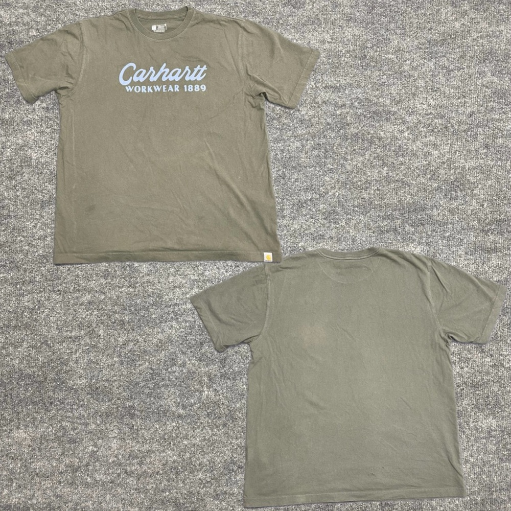 Carhartt Loose fit Green Short Sleeve Script Graphic T-Shirt Size Large